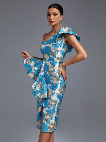 Long Bodycon Dress with Off-Shoulder Design and Elegant Slit