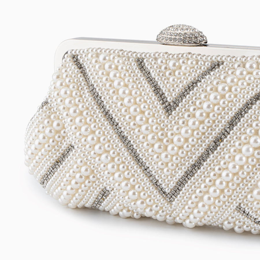 Pristine Pearl Clutch Bag - Opulent Empire