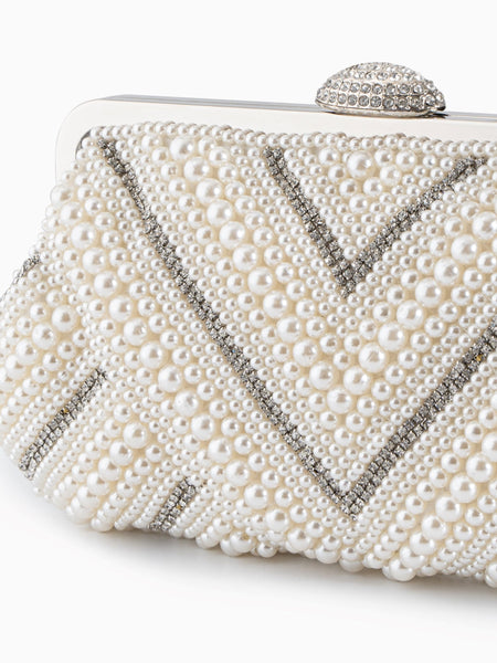 Pristine Pearl Clutch Bag - Opulent Empire