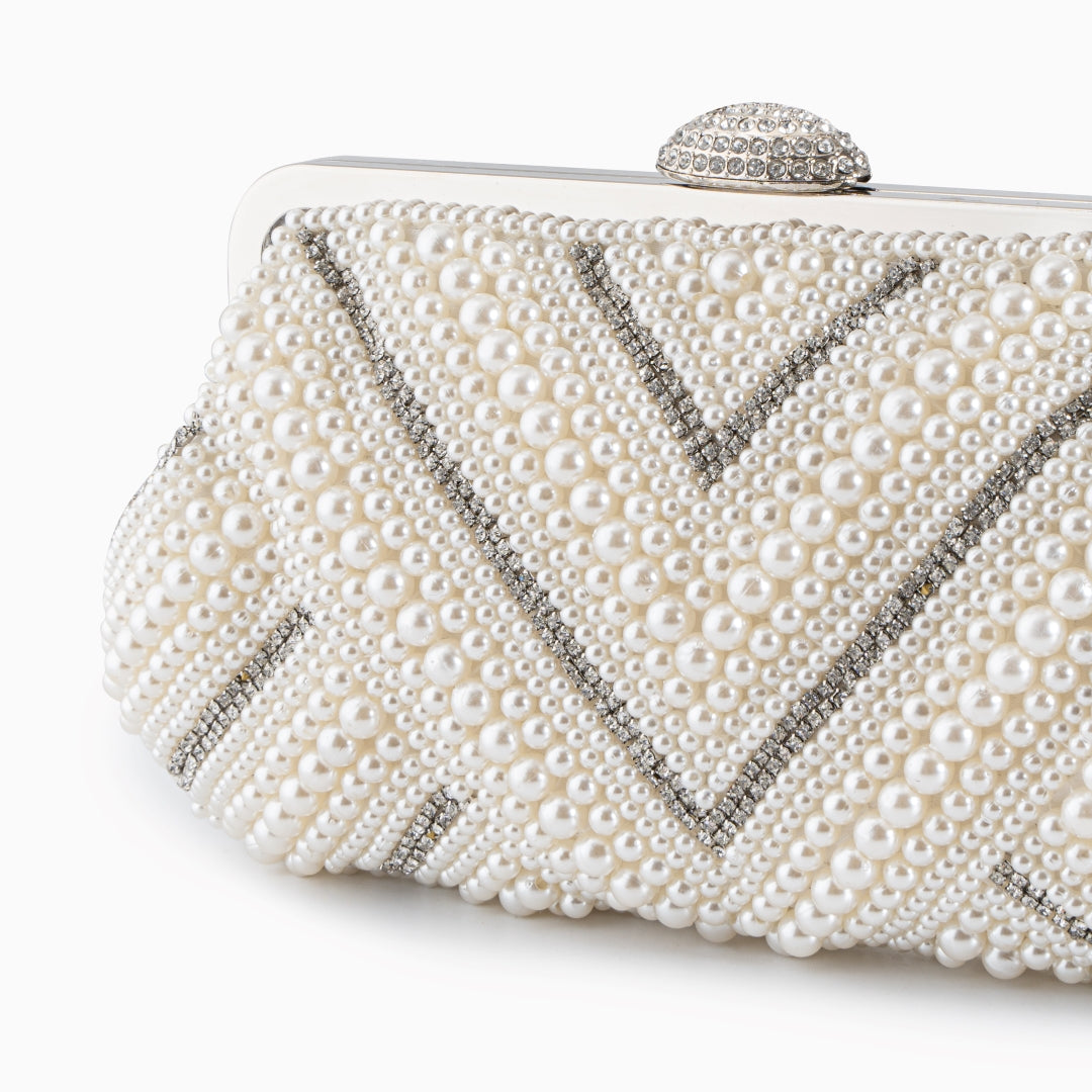 Eliska — Pristine Pearl Clutch Bag, alternate view 2