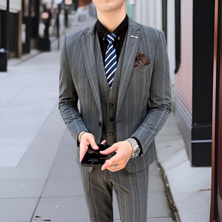 Udo™ | Premium Striped Suit 3-Piece Suit Set