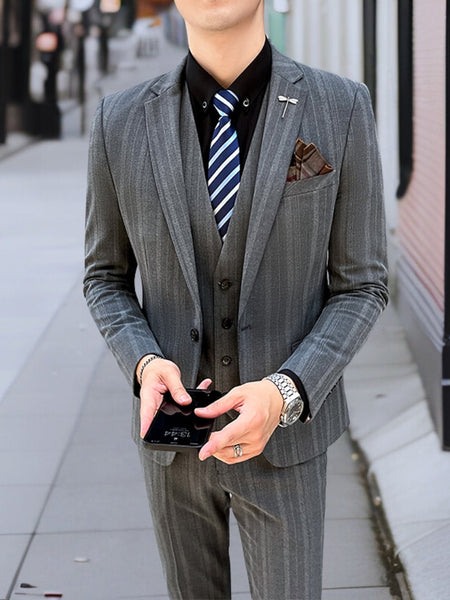 Udo™ | Premium Striped Suit 3-Piece Suit Set