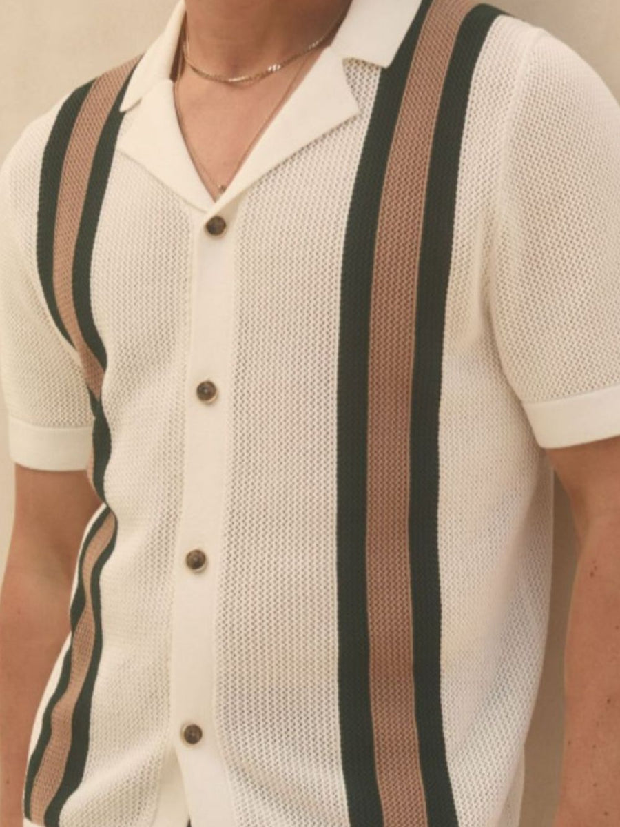 Men's Plus Size Button Down Short Sleeve Shirt - Opulent Empire