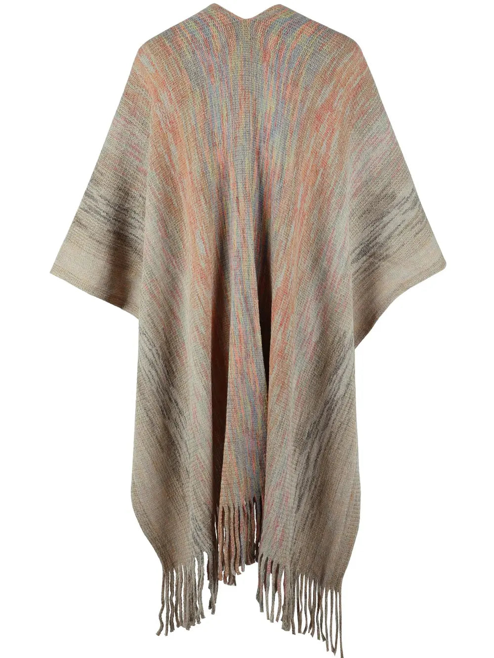 Winter Versailles — Heathered Fringe Hem Poncho, alternate view 12