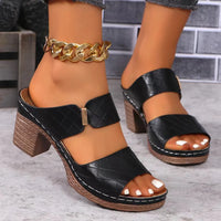 Ciel Allegra — PU Leather Block Heel Sandals