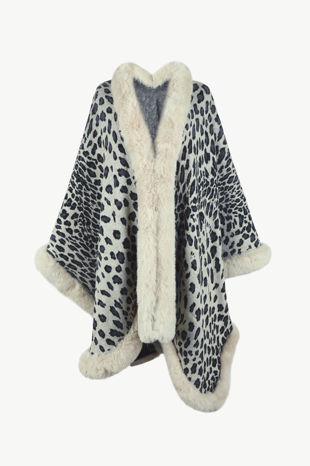 Sage Versailles — Leopard Open Front Poncho, alternate view 9