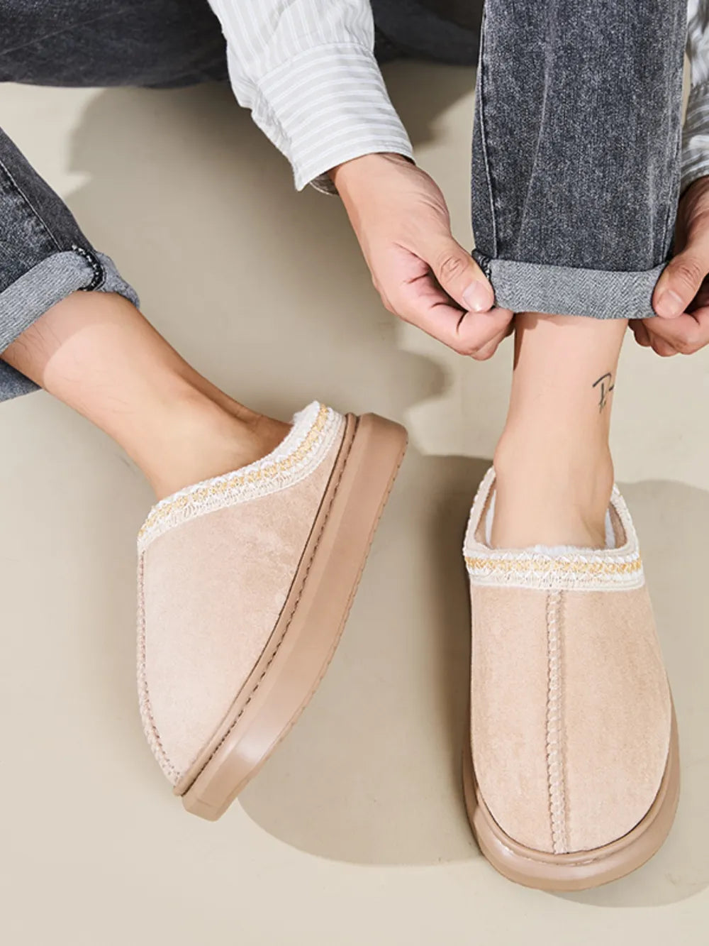 Emery Marino — Faux Fur Suede Platform Slippers Fashion Footwear, alternate view 13