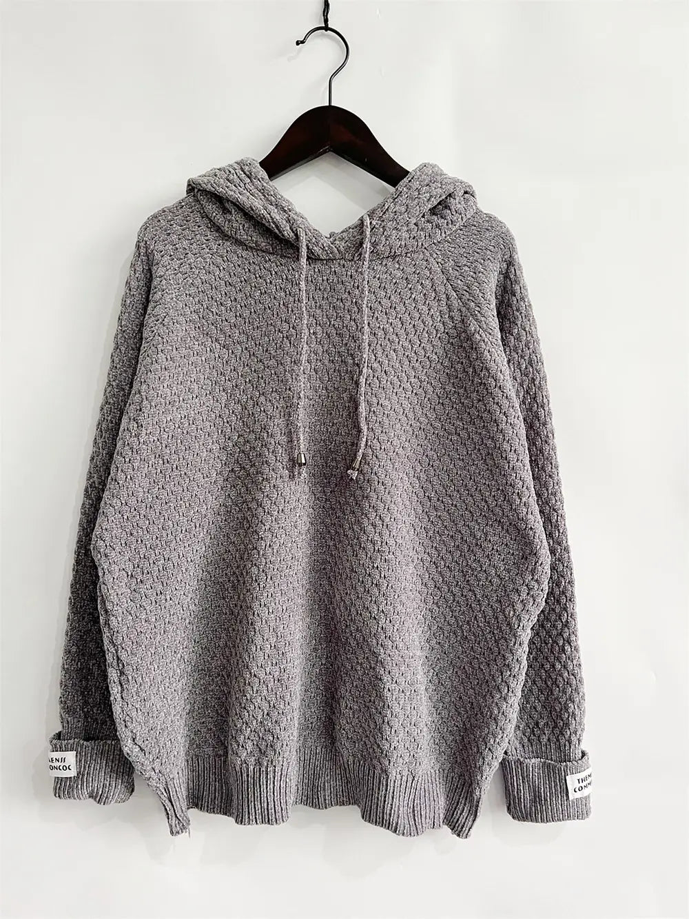 Fable Delacroix — Drawstring Long Sleeve Hooded Sweater, alternate view 7