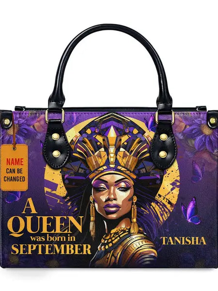 Luxury African Girl Print Leather Top-Handle Tote Handbag for Women