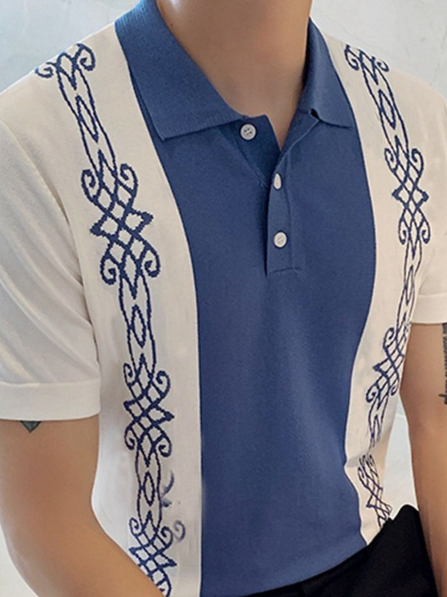 Men's Plus Size Button Detail Short Sleeve Polo - Opulent Empire