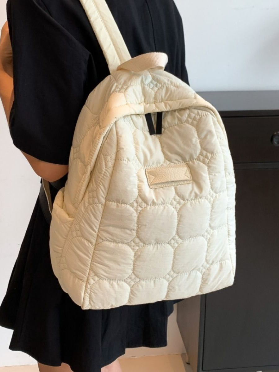 Quilted Polyester Backpack Bag