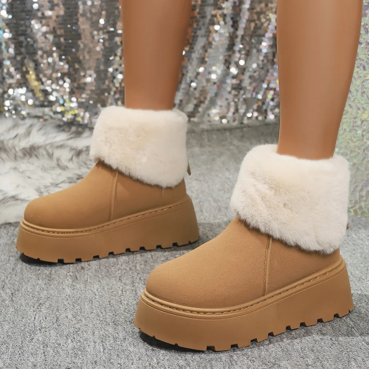 Ciel Marino — Round Toe Platform Boots Fashion Footwear, alternate view 4