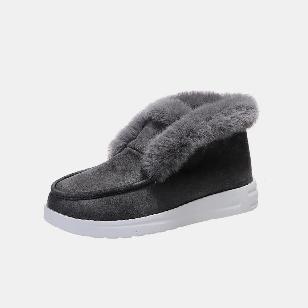Paris Sorrento — Furry Suede Snow Boots Fashion Footwear, alternate view 6