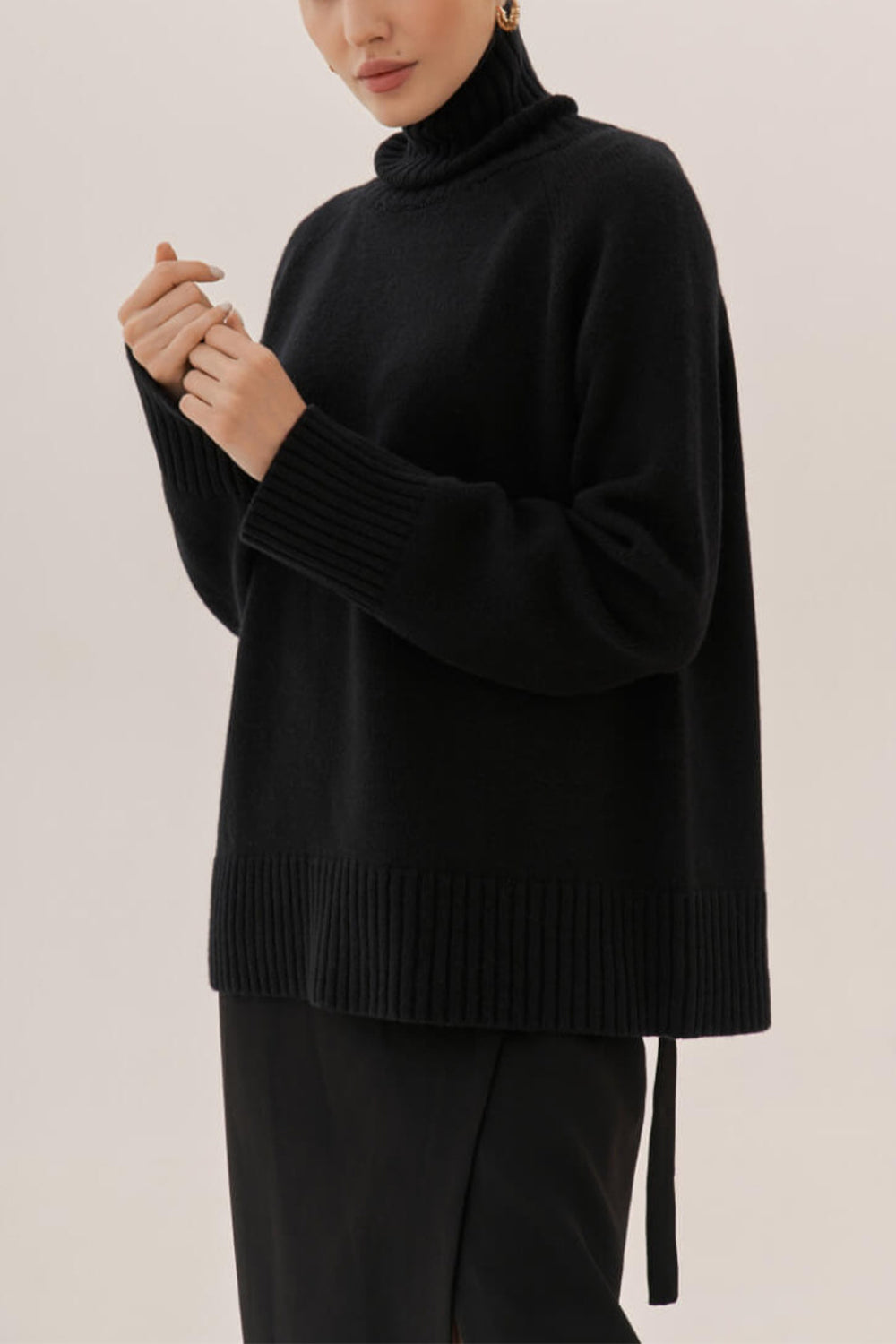 Indigo Moreau — Turtle Neck Raglan Sleeve Sweater, alternate view 19