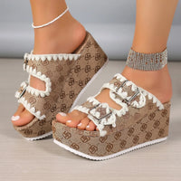 Finley Marino — Double Buckle Platform Sandals Fashion Footwear, alternate view 3