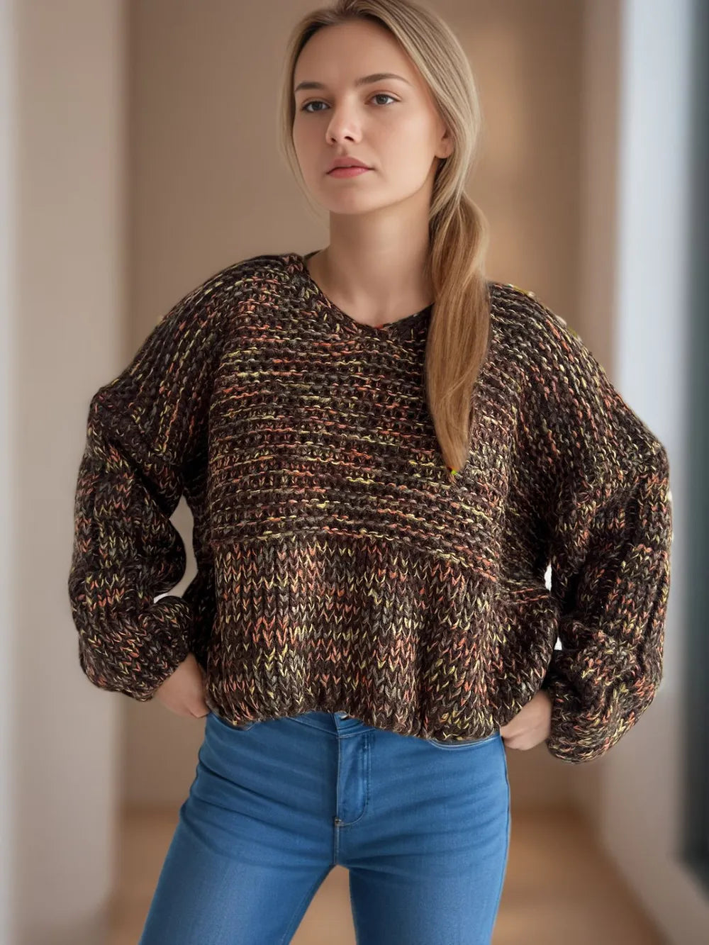 Ocean Rivière — Dropped Shoulder Long Sleeve Sweater, alternate view 16