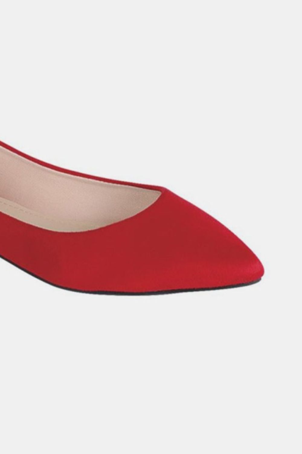 Winter Laurent — Forever Link Pointy Toe Slip On Flat Loafers Red Fashion Footwear, alternate view 3