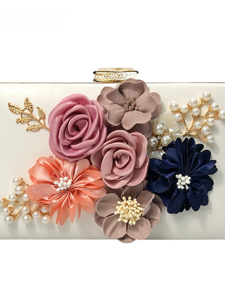 Juliet Evening Flower Clutch Bag - Elegant Floral Handbag
