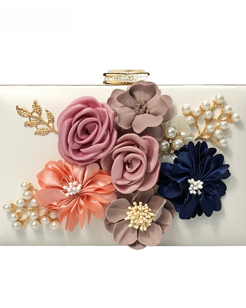 Juliet Evening Flower Clutch Bag - Elegant Floral Handbag