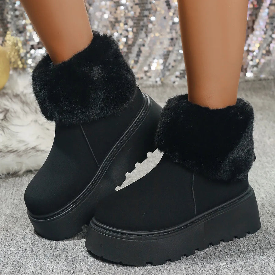 Ciel Marino — Round Toe Platform Boots Fashion Footwear, alternate view 2