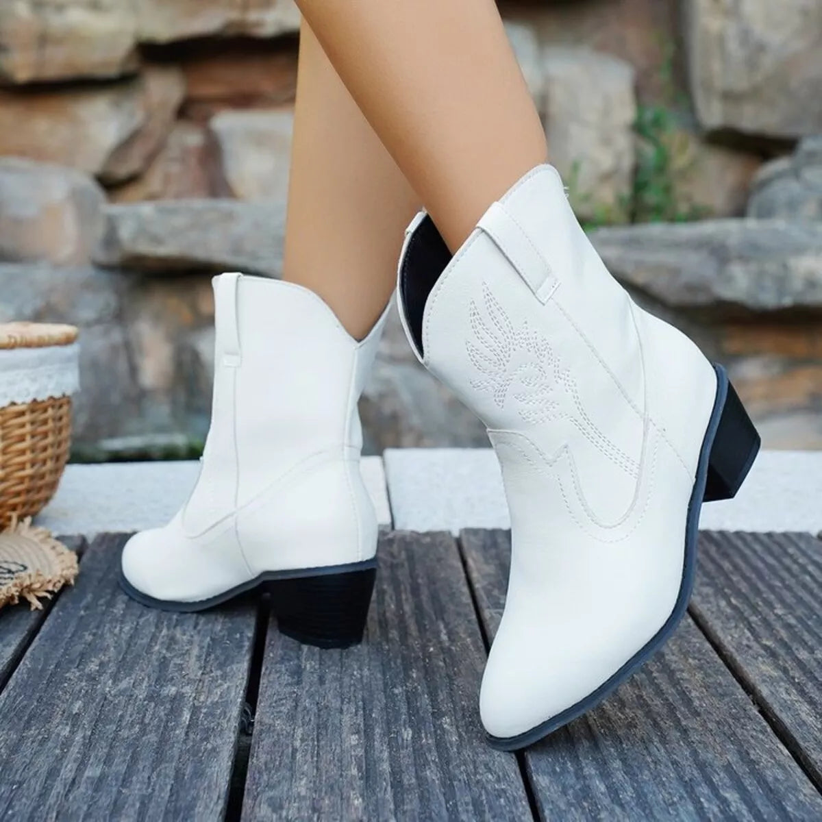 Lior Saint-Clair — Point Toe Block Heels Boots Fashion Footwear, alternate view 10