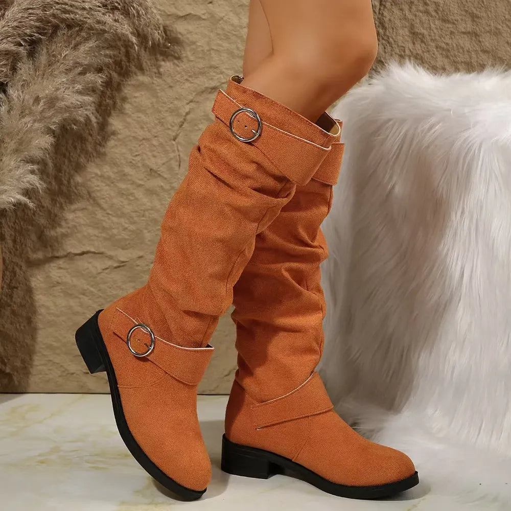 Lake Sorrento — Buckle Round Toe Block Heel Boots, alternate view 7