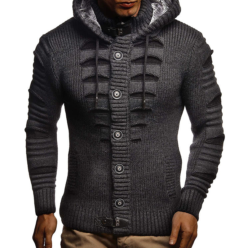 Ashton™ | Sweater - Men's Hooded Knitted Cardigan Jacket