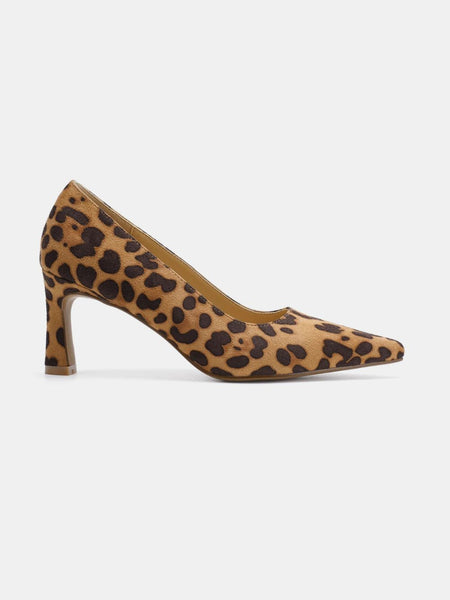 Beast Fashion Faux Suede Leopard Point Toe Pumps - Opulent Empire