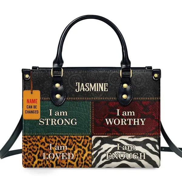 Luxury African Girl Print Leather Top-Handle Tote Handbag for Women