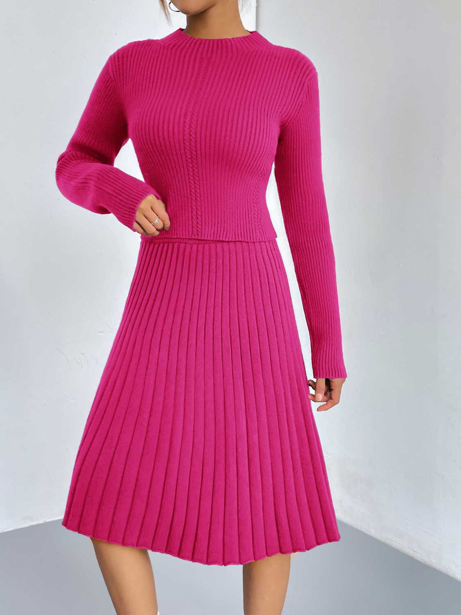 Bellamy Rivière — Rib-Knit Sweater and Skirt Set