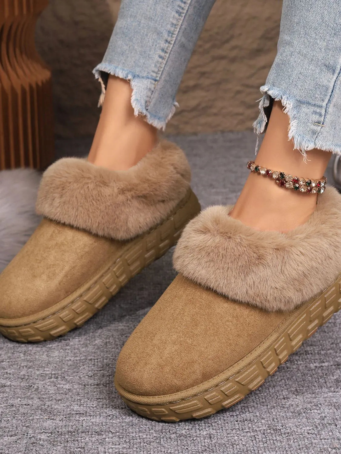 Marlowe Allegra — Faux Fur Lined Suede Winter Boots Fashion Footwear, alternate view 6