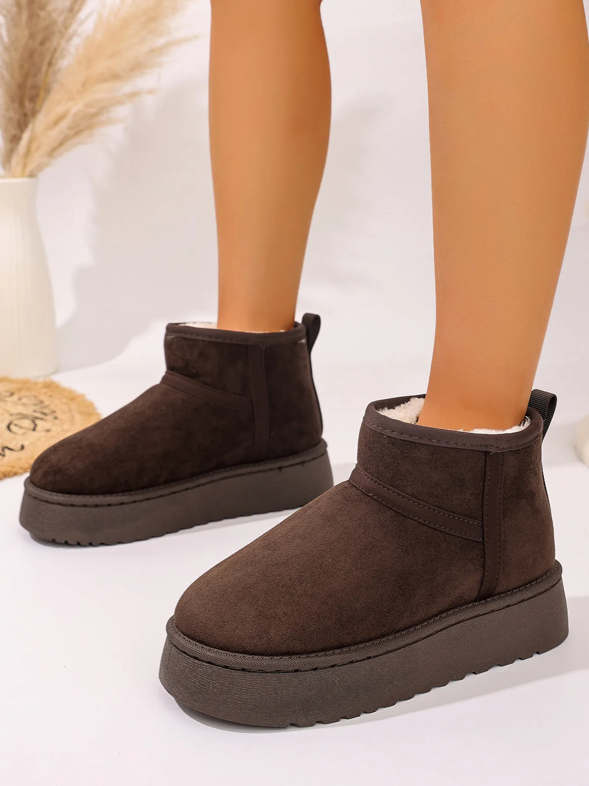 Ocean Bellini — Platform Winter Ankle Boots with Cozy Fleece Lining Fashion Footwear, alternate view 12