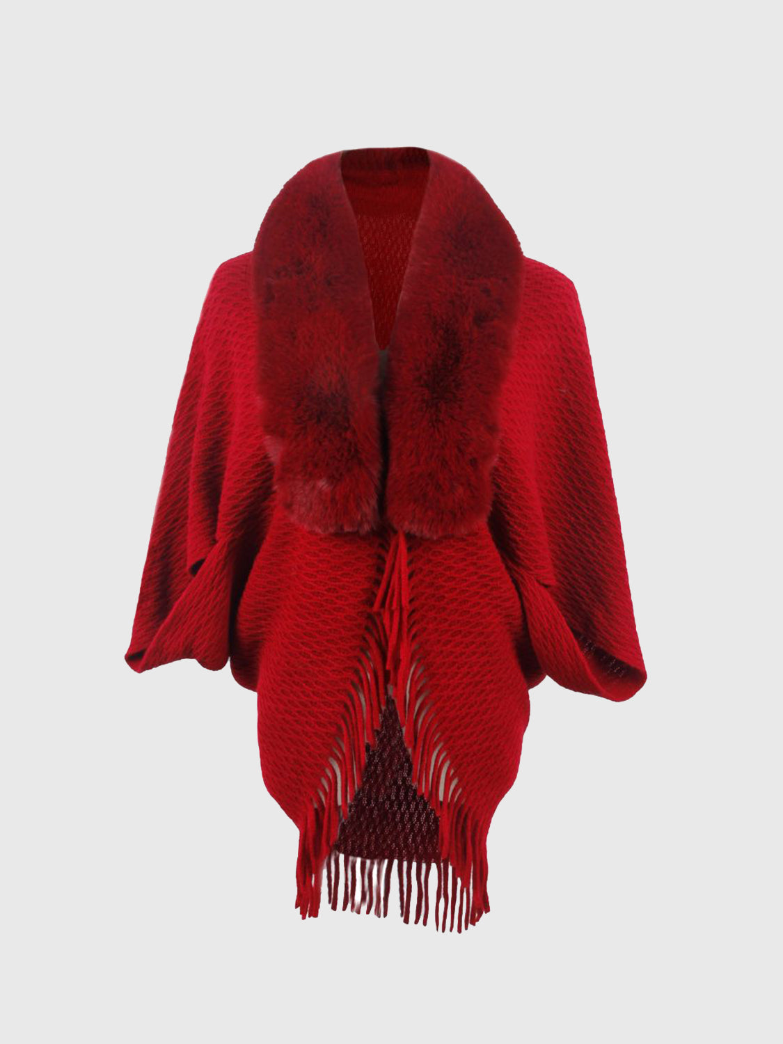 Zephyr Sorrento — Open Front Fringe Hem Poncho, alternate view 8