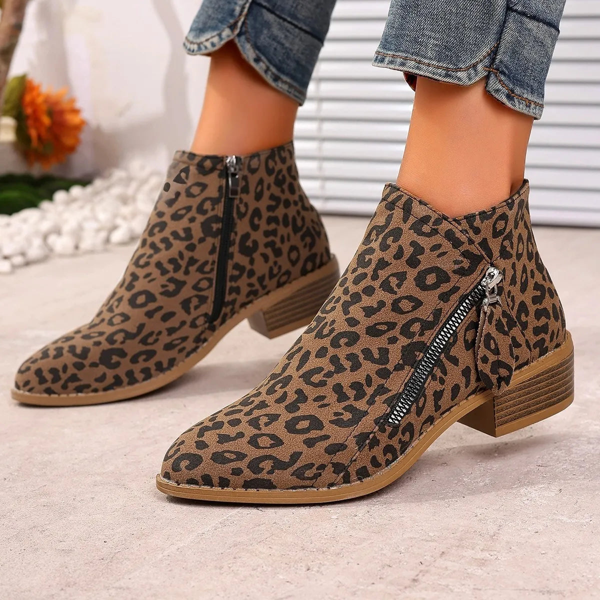 Harbor Fiorenza — Point Toe Block Heels Boots Fashion Footwear, alternate view 7