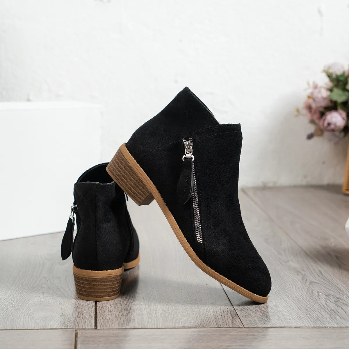 Bellamy Bellini — Side Zip Ankle Boots with Block Heel, alternate view 5