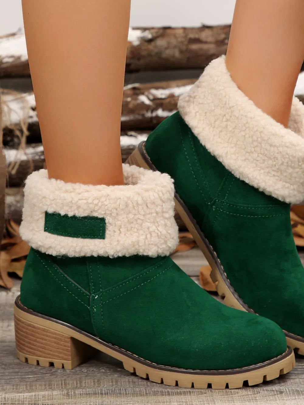 Finley Saint-Clair — Thermal Fuzzy Block Heel Boots, alternate view 31