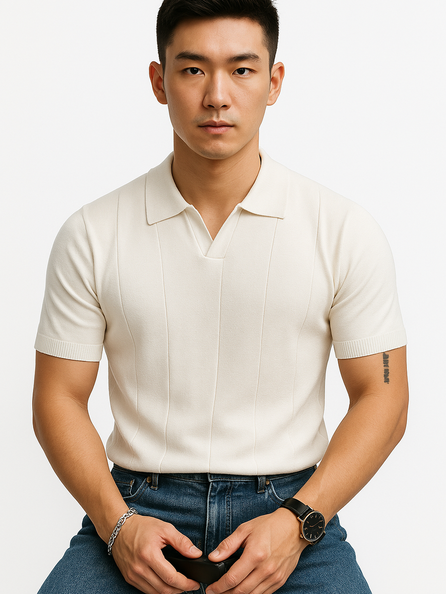 Men's Plus Size Collared Neck Short Sleeve Polo - Opulent Empire