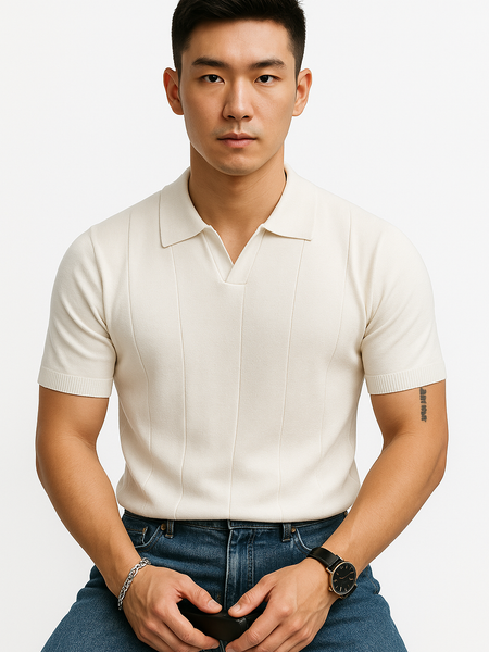 Men's Plus Size Collared Neck Short Sleeve Polo - Opulent Empire