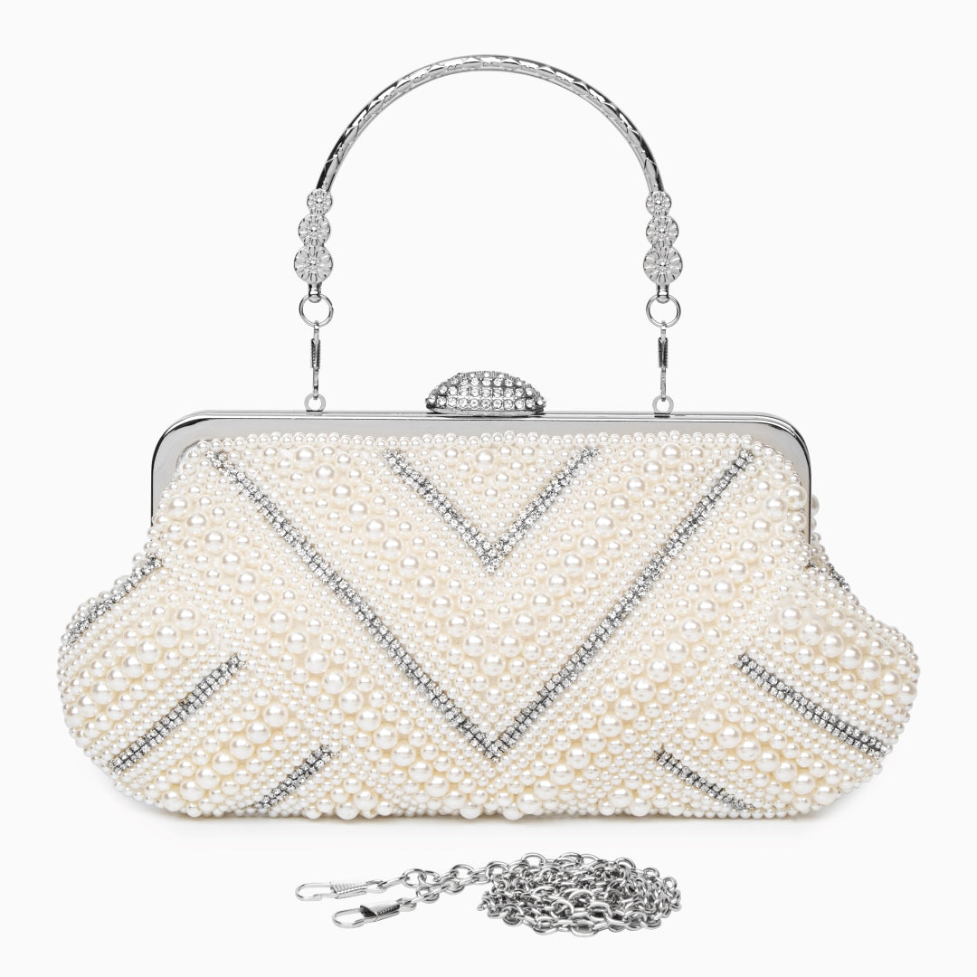 Eliska — Pristine Pearl Clutch Bag, alternate view 3