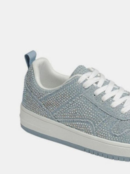 Forever Link Rhinestone Platform Flat Sneakers - Opulent Empire