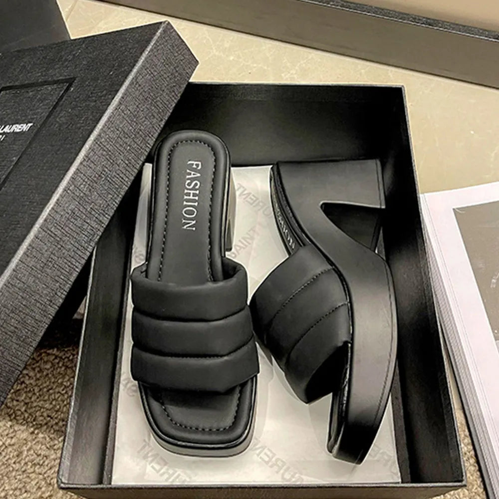 Jules Venturi — Open Toe Block Heel Sandals, alternate view 9