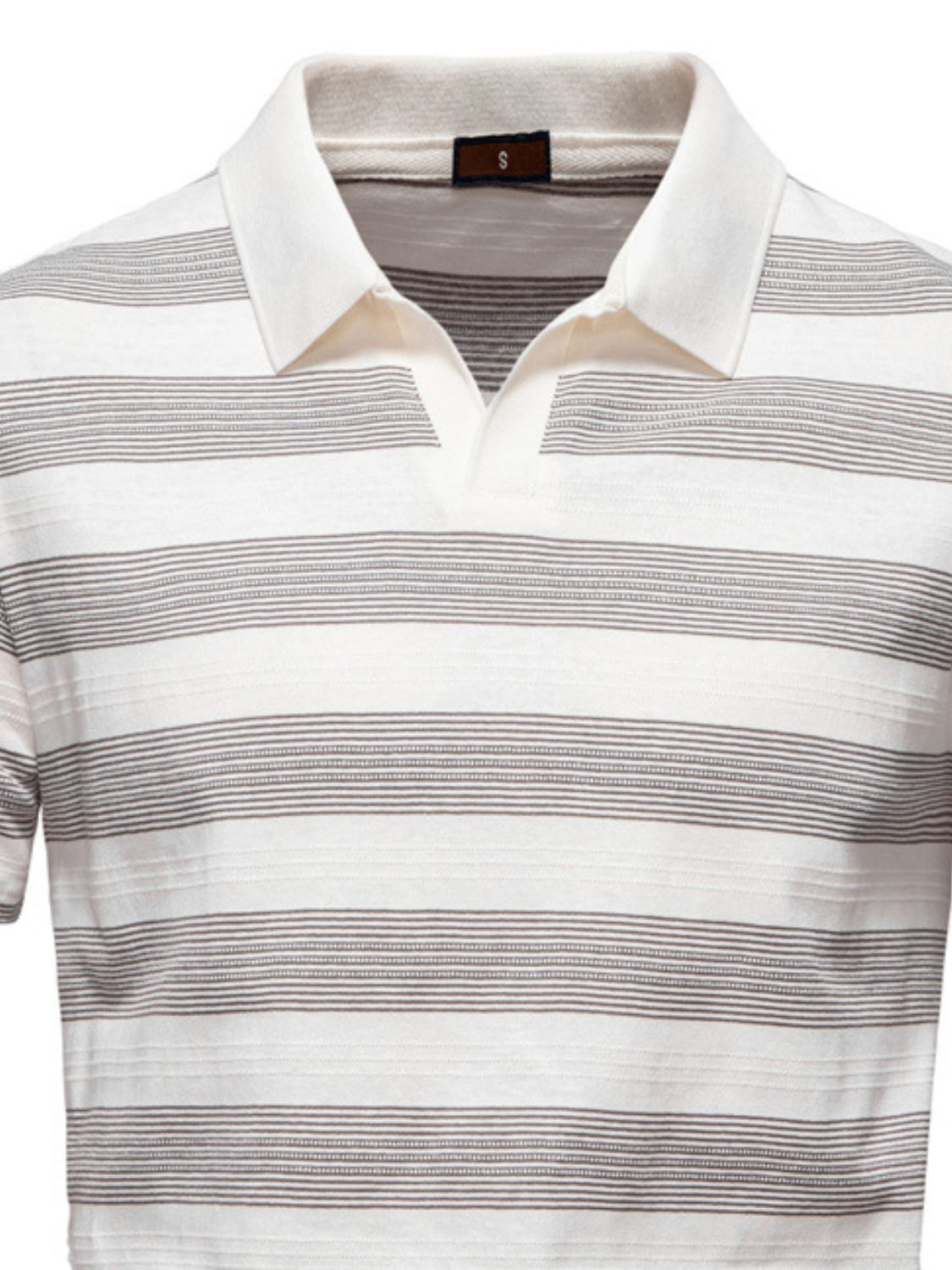 Maximilian — Men's Contrast Striped Short Sleeve Polo Men's Tailored Shorts, alternate view 4
