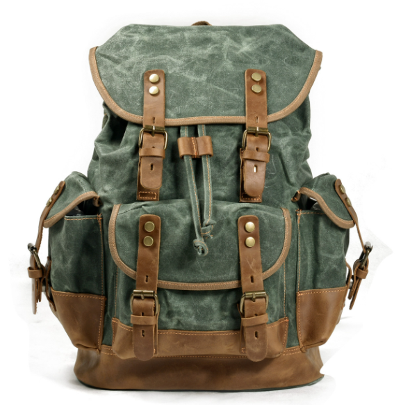 Wear-resistant canvas backpack