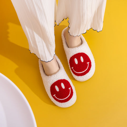 Melody Smiley Face Cozy Slippers - Opulent Empire