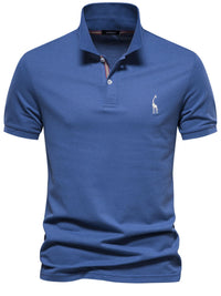 Vincenzo — Men's Giraffe Embroidered Short Sleeve Polo Men's Tailored Shorts, alternate view 11