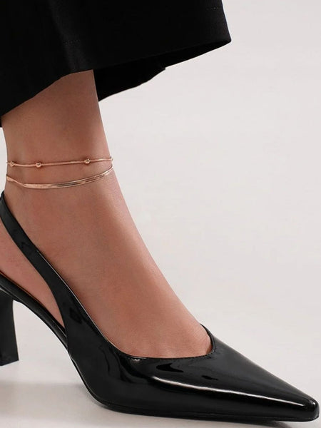 Beast Fashion Faux Leather Point Toe Slingback Pumps - Opulent Empire