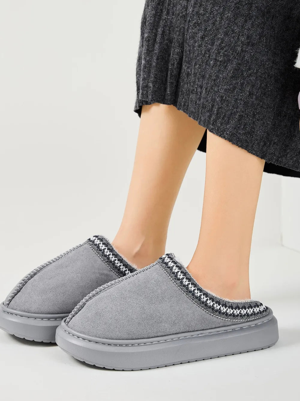 Emery Marino — Faux Fur Suede Platform Slippers Fashion Footwear, alternate view 23
