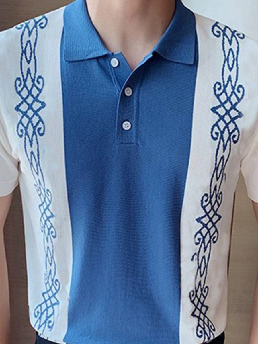 Men's Plus Size Button Detail Short Sleeve Polo - Opulent Empire