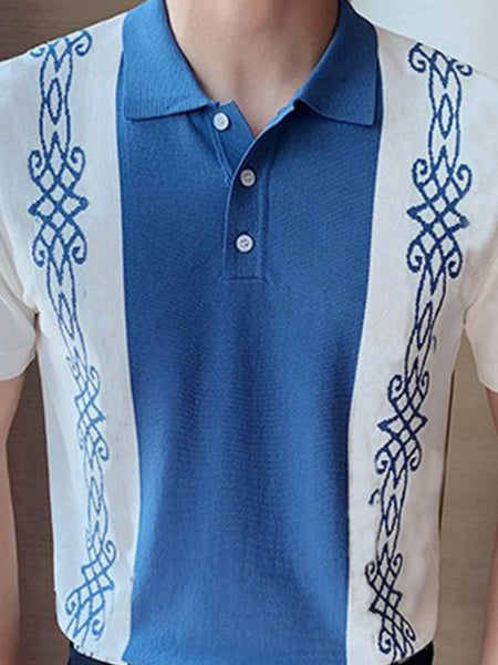 Men's Plus Size Button Detail Short Sleeve Polo - Opulent Empire