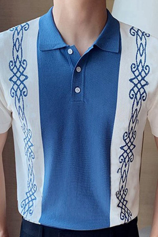 Men's Plus Size Button Detail Short Sleeve Polo - Opulent Empire